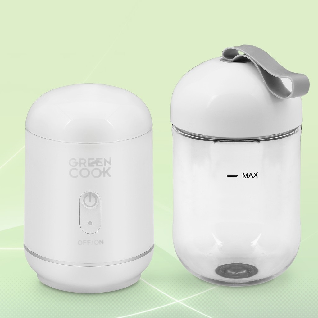 Máy xay sinh tố sạc pin cầm tay dung lượng 3000mAh Green Cook GCJ01 sạc pin điện thoại-hàng chính hãng