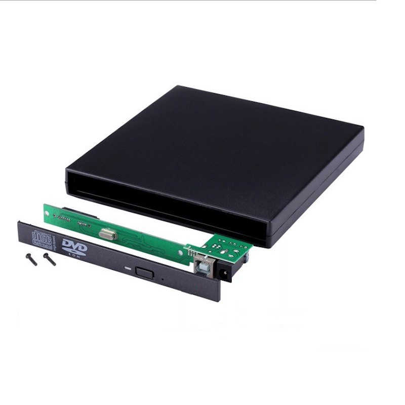Hộp đựng ổ đĩa laptop DVD gắn ngoài qua cổng USB - Dùng cho ổ dvd mỏng 9.5mm và 12.7mm