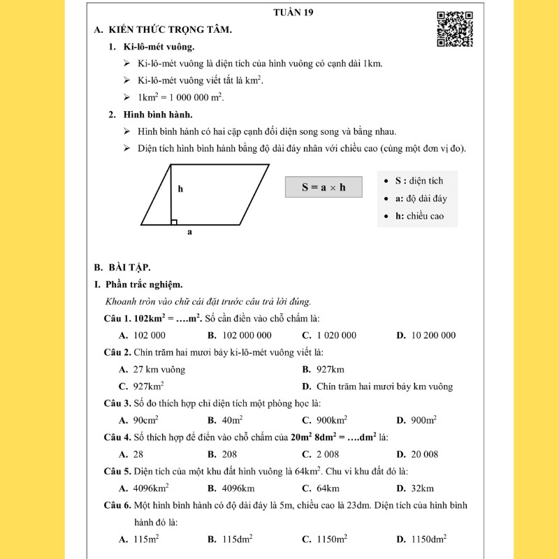 Bài Tập Tuần Toán 4 - Tập 2