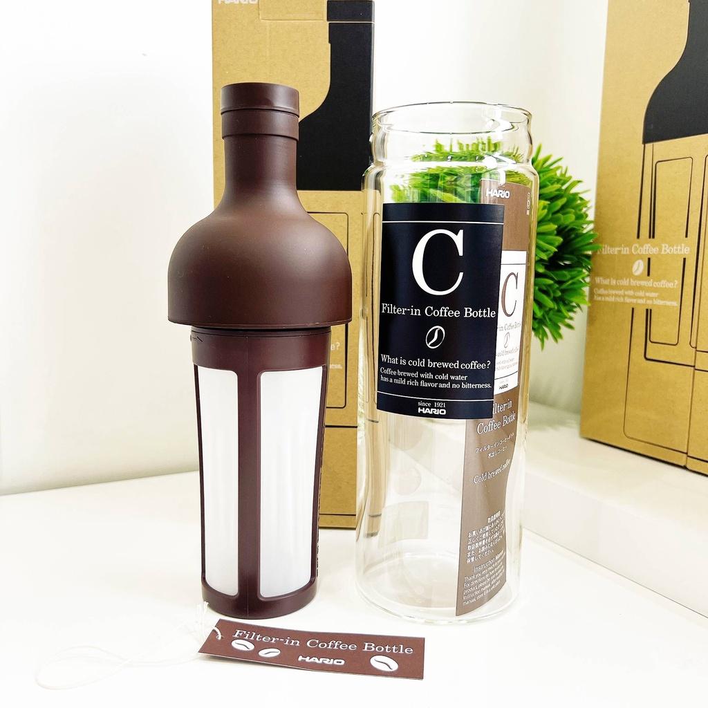 Bình Cold Brew pha cà phê lạnh HARIO, Chai Cold Brew HARIO màu nâu – chính hãng