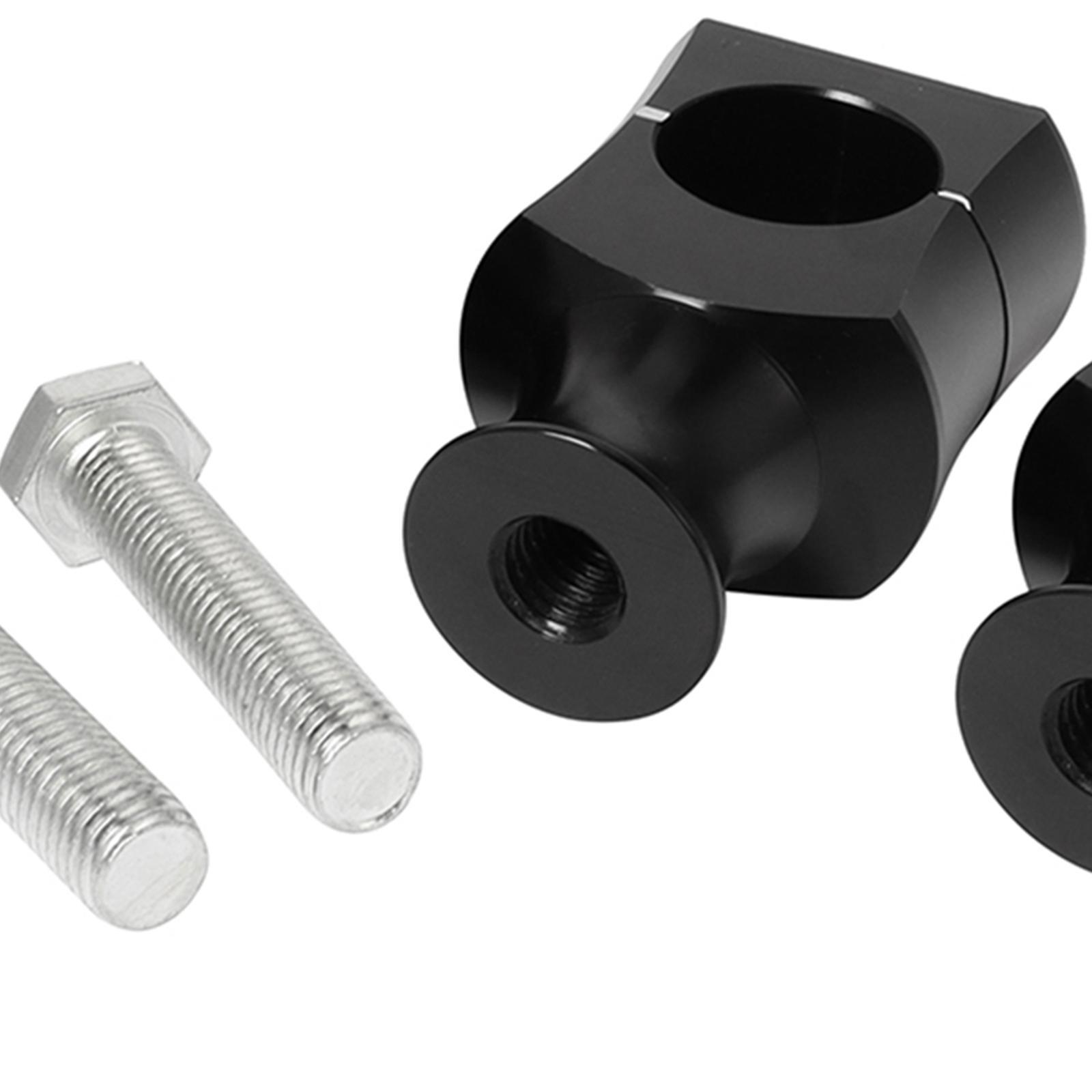 Universal Motorcycle 7/8'' / 1'' Handlebar Riser Clamp  22mm Black