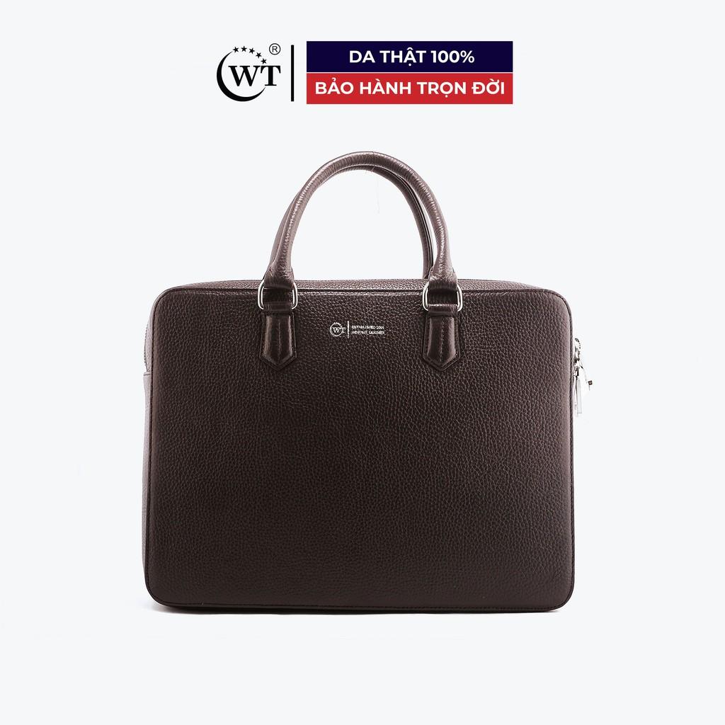 Cặp Da Nam Da Bò Cao Cấp Màu Đen, Màu Nâu WT Leather 0981.1, 0981.2