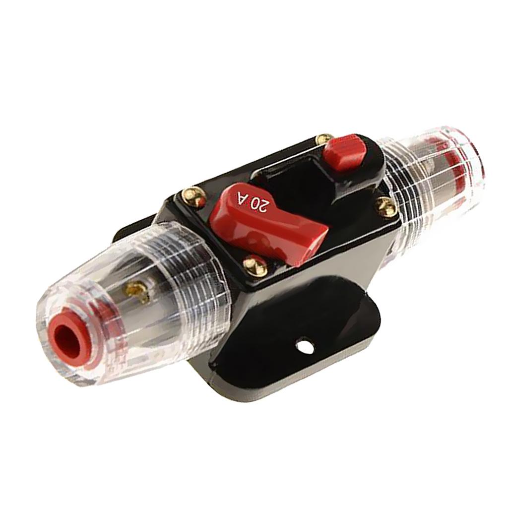 2Pcs 20A 30A Car Audio Inline Circuit Breaker Fuse Holder System Protection