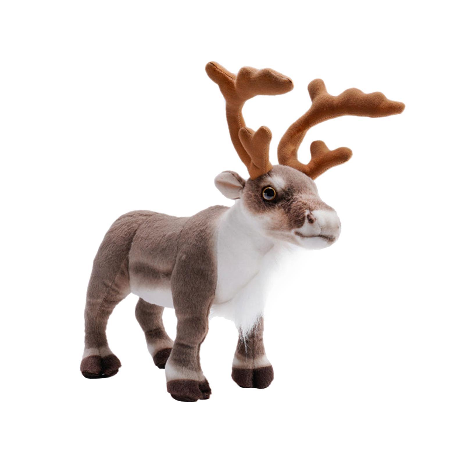 Reindeer Plush Toy Stuffed Animal Gift Ornament for Christmas Kids Desktop