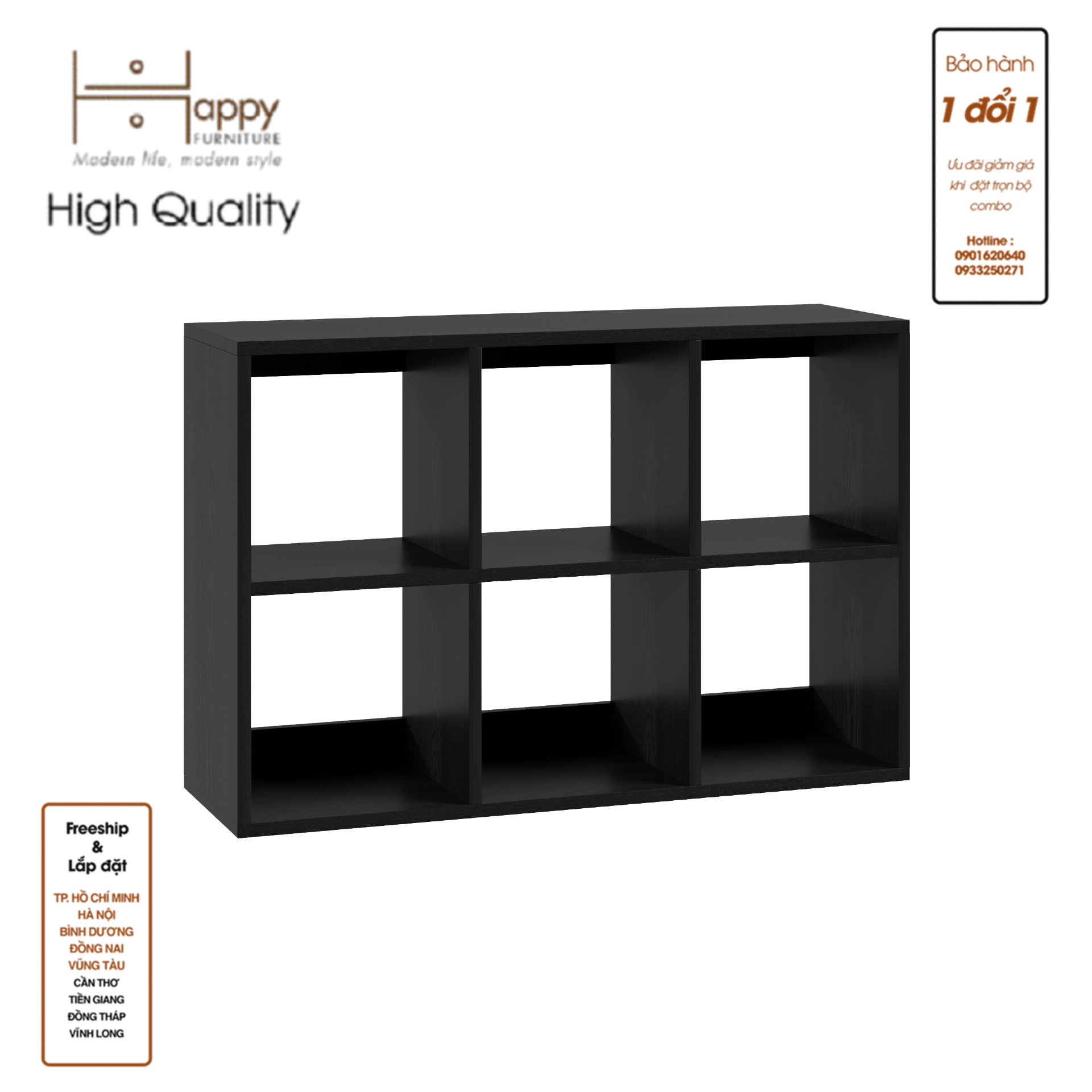 [Happy Home Furniture] ZANE , Kệ sách 2x3, 90cm x 28cm x 60cm ( DxRxC), KSA_037