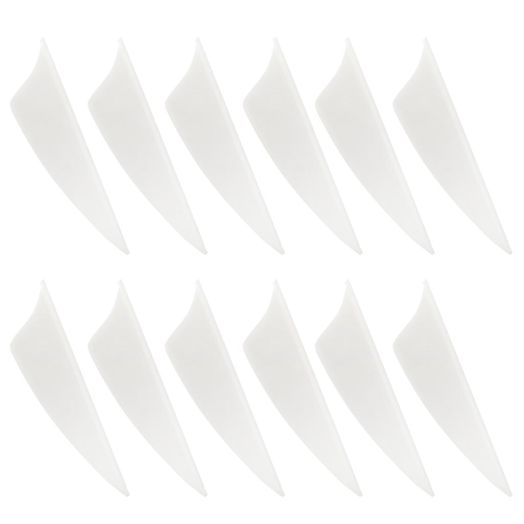 Archery Recurve Bow Hunting Arrow Fletching 1.75 in 12 Pieces White