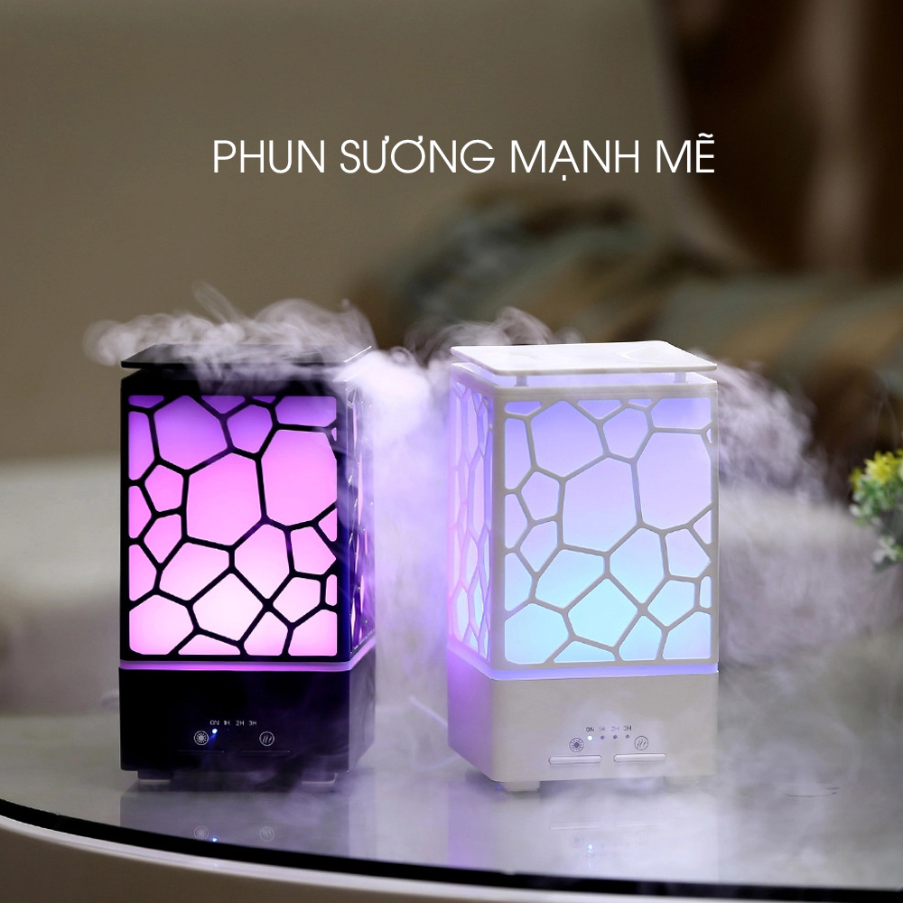 Máy Xông Tinh Dầu Hạnh Phúc HP-05 Giúp Khuếch Tán, Tỏa Hương Tinh Dầu, Tạo Độ Ẩm, Xông Phòng, Tặng Tinh Dầu Sả Chanh + Bạc Hà + Bưởi Hồng Hạnh Phúc (10ml)