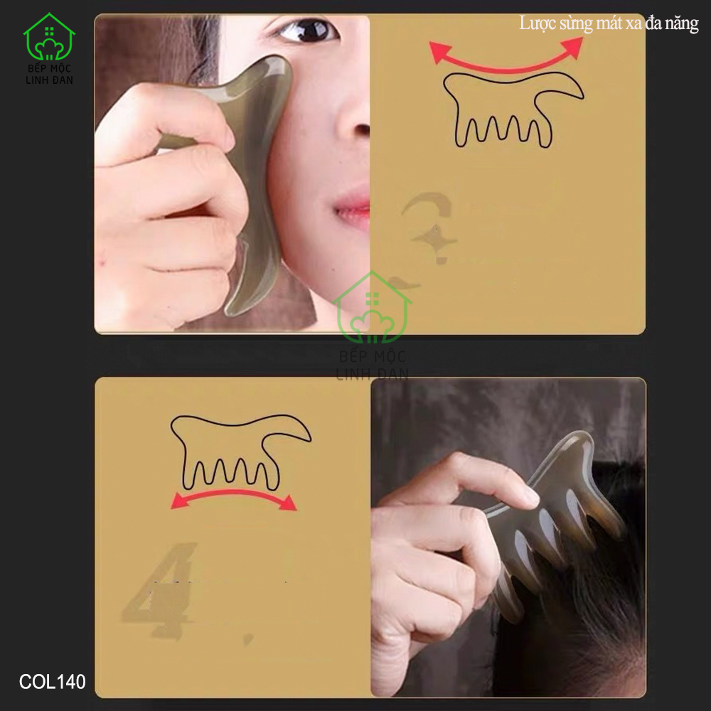 Lược Sừng Đa Năng Thần Thánh Chuyên dụng Massage