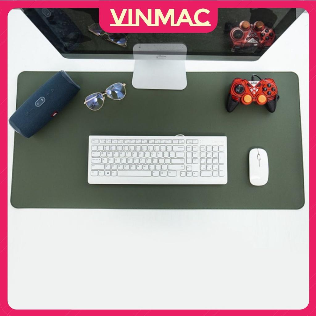 Thảm Da Trải Bàn Làm Việc DeskPad Cỡ Lớn Kiêm Bàn Di Chuột Máy Tính 120x50, 100x50, 80x40, 60x40