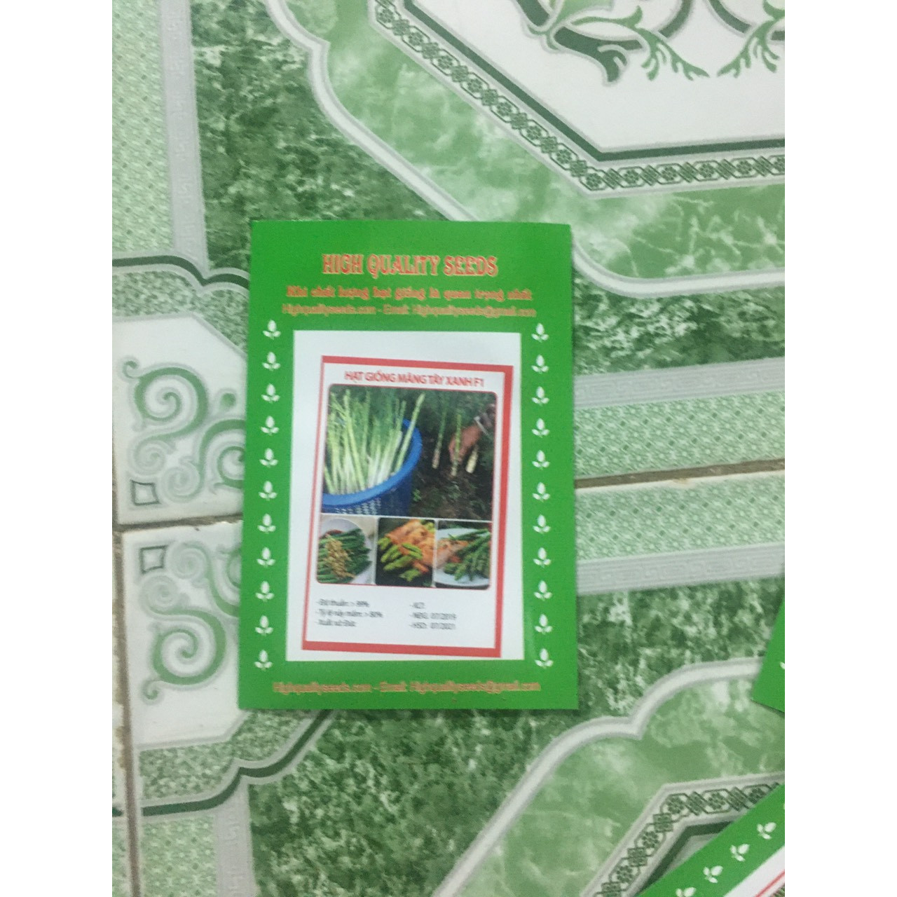 01 Gói Hạt Giống Măng Tây Xanh - 10 Hạt/ Gói