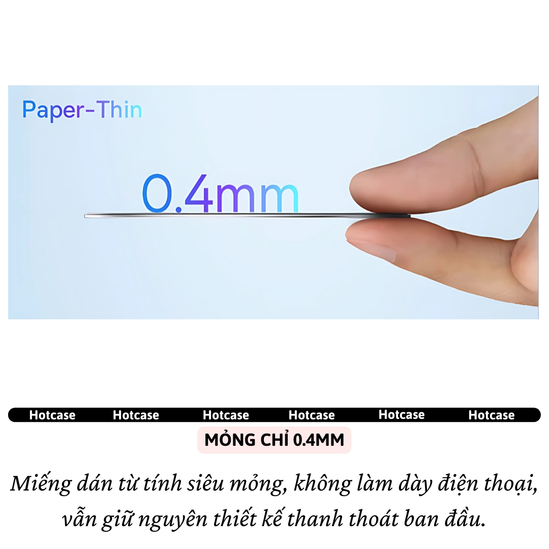 Vòng Nam Châm 3D Hỗ Trợ Sạc Không Dây Từ Tính Cho Điện Thoại HOTCASE Magnetic Ring cho iPhone 16 Pro Max 15 14 13 12 11 X Xs cho Samsung cho Oppo Z Fold Galaxy S - Hàng nhập khẩu