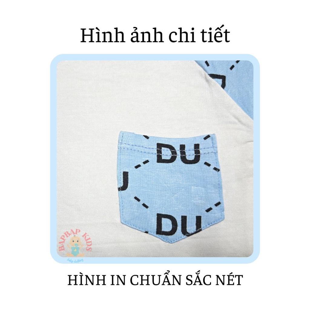 Bộ Cộc Tay Cho Bé Trai, Bé Gái BAPBAP Vải Thun Lạnh Minkymom Phối Tay Màu, Đồ Bộ Trẻ Em Mặc Nhà CTP