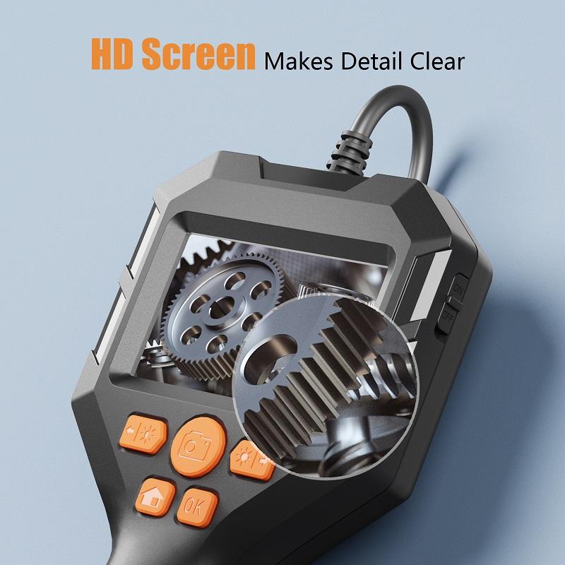 2.8'' IPS Screen Handheld Endoscope Camera Probe HD1080P Pipe Inspection Industrial Borescope Take Photo Record Video Waterproof