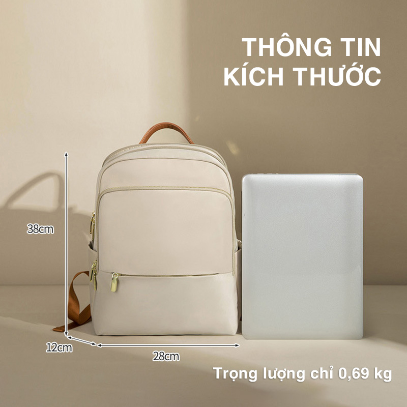 Balo laptop nữ 14 inch hàng hiệu GB-BL63 đi chơi, đi học, phong cách thời trang cao cấp, đựng laptop đa năng bền đẹp