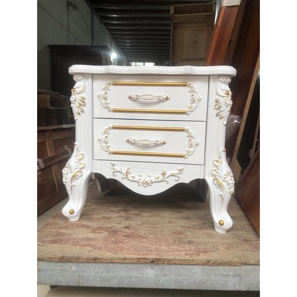 táp đầu giường, tủ đầu giường tân cổ màu trắng