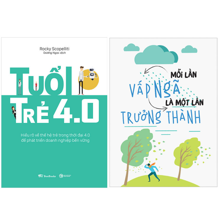 Combo Đọc Để trưởng Thành: Mỗi Lần Vấp Ngã Là Một Lần Trưởng Thành + Tuổi Trẻ 4.0: Hiểu Rõ Về Thế Hệ Trẻ Trong Thời Đại 4.0 Để Phát Triển Doanh Nghiệp Bền Vững