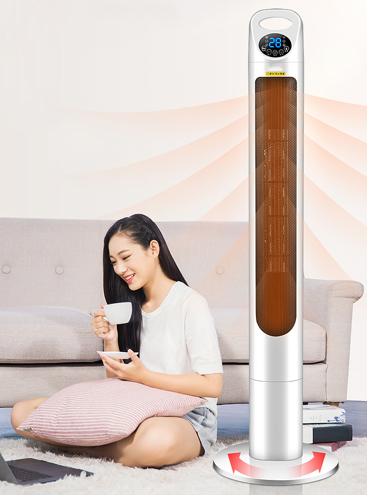 Máy sưởi tháp kèm điều khiển từ xa cao 120cm CJY-2000 màn hình cảm ứng hiển thị nhiệt độ cỡ lớn