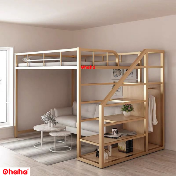 GIƯỜNG TẦNG THÔNG MINH KHUNG SẮT OHAHA - GTS006