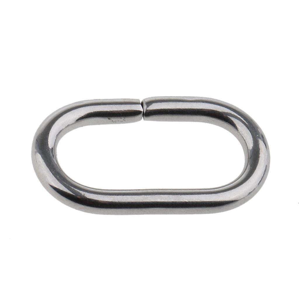 4 Piece Stainless Steel Nylon  Strap Belt Loop  Keeper