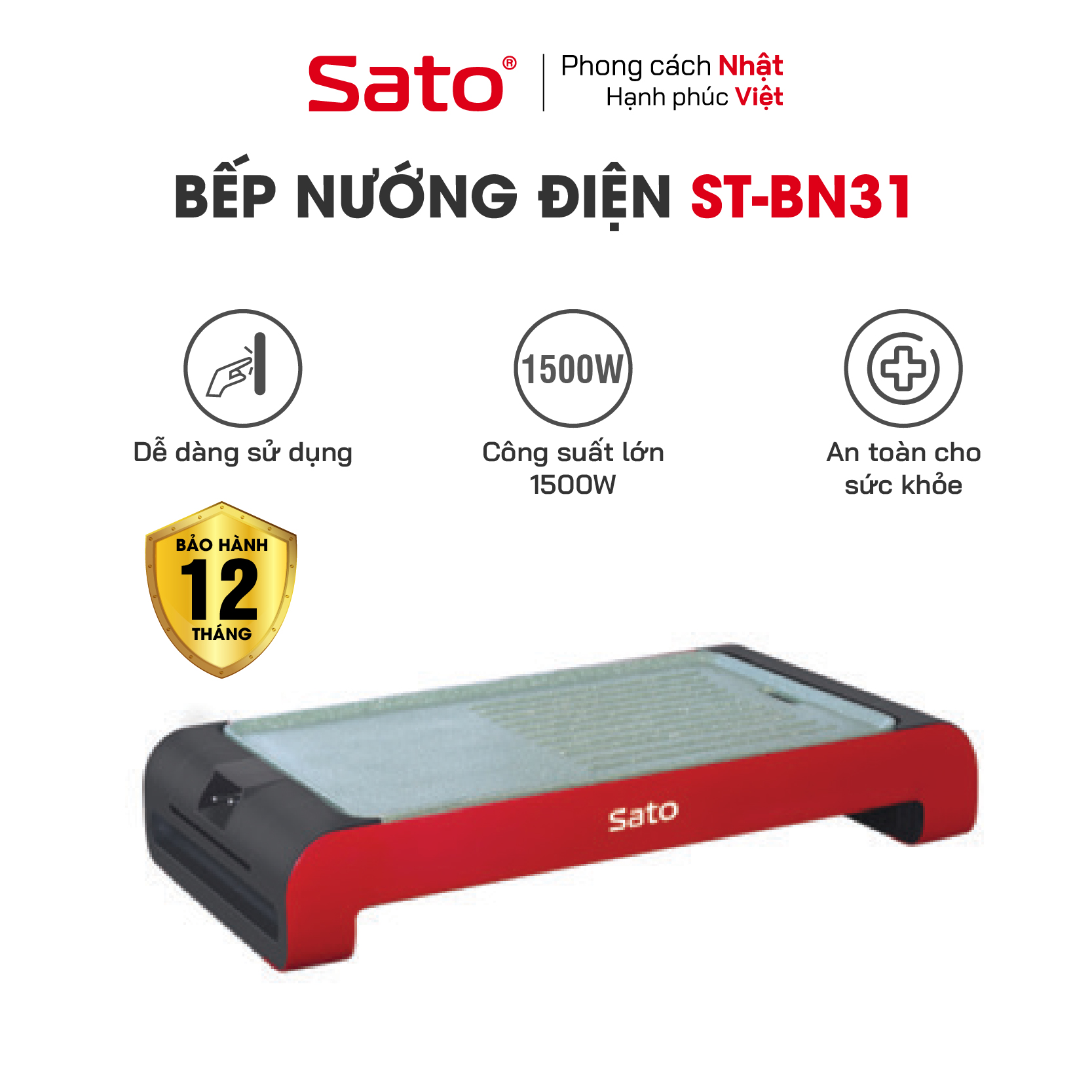 Bếp nướng điện SATO BN31 - Hàng chính hãng