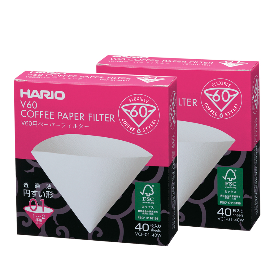 Combo 2 Hộp Giấy Lọc Hario V60 size 01  80 tờ