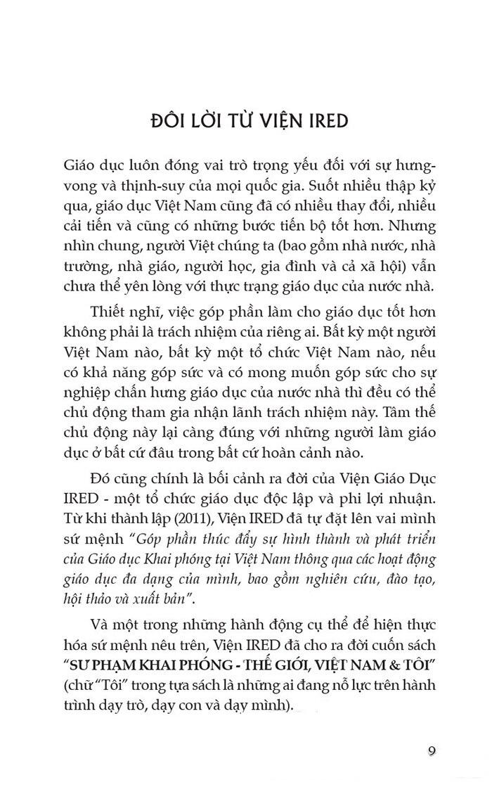Sư Phạm Khai Phóng - Thế Giới, Việt Nam Và Tôi - Bìa Cứng