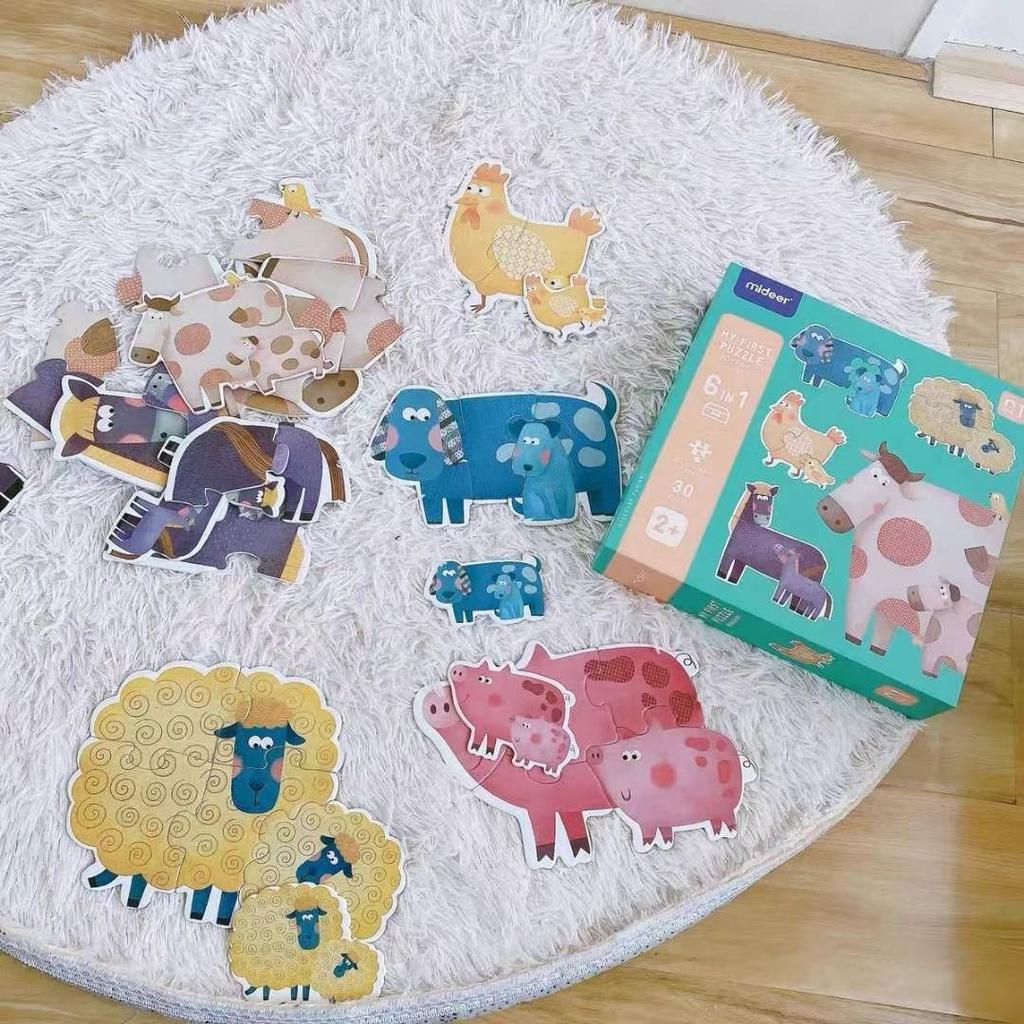 Đồ Chơi Ghép Hình Cho Bé Mideer My First Puzzle, Đồ Chơi xếp hình tư duy Phát Triển Trí Tuệ Cho Bé 2,3,4 Tuổi 8 Chủ Đề