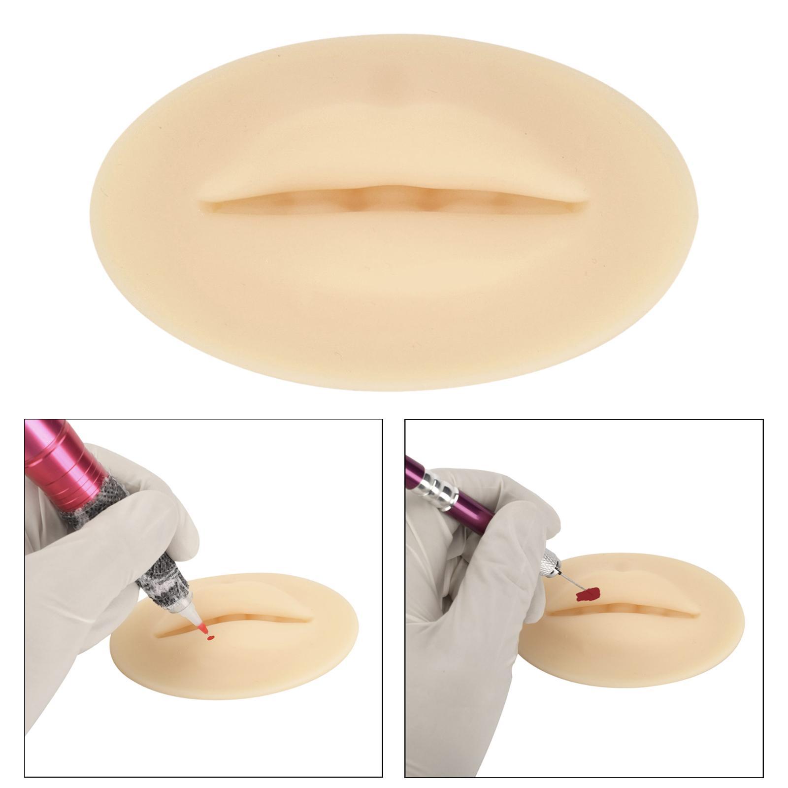 3D Lips Practice Silicone Reusable Fake Skin Multipurpose for Makeup Artists
