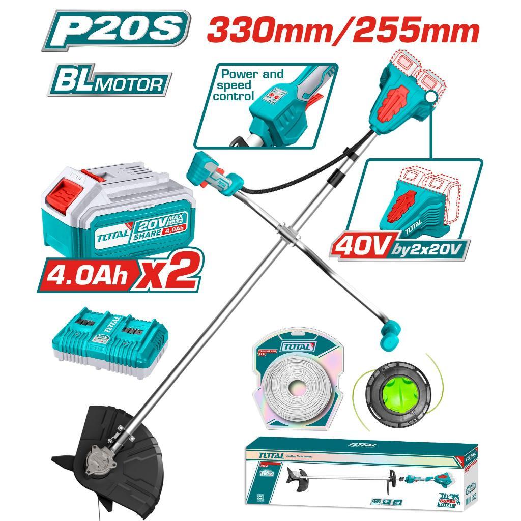 MÁY CẮT CỎ DÙNG PIN 40V TOTAL TSTLI202521 - HÀNG CHÍNH HÃNG