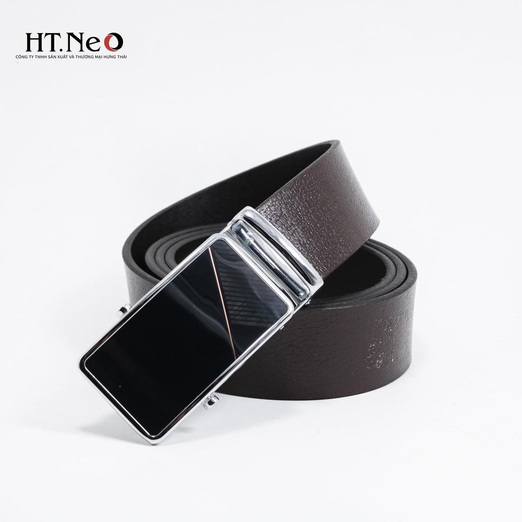 Dây lưng nam - dây lưng da HT.NEO da trâu nguyên miếng, mặt khóa cực sang trọng, chống xước, chống hoen gỉ