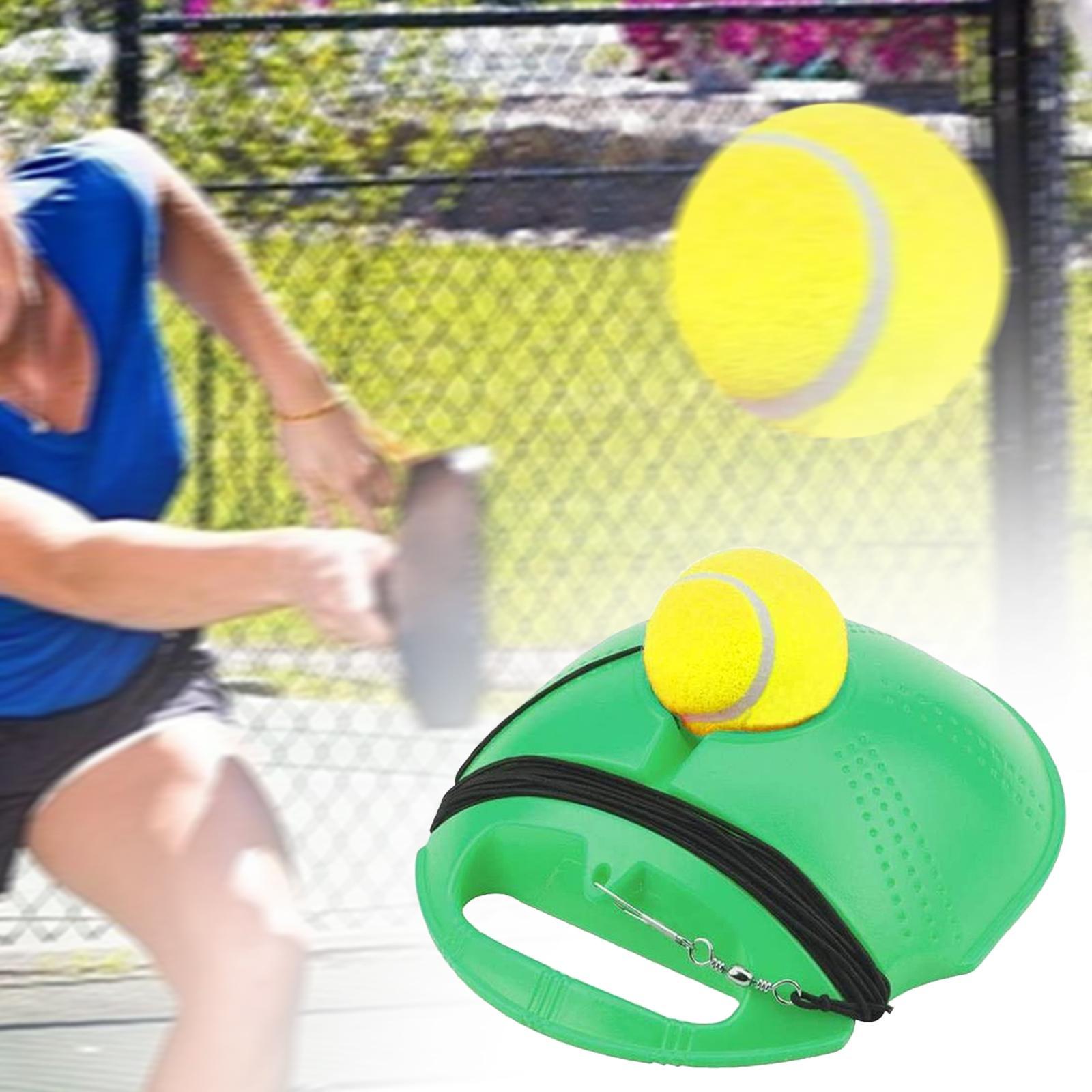Tennis Trainer Ball Single Trainer with Tennis Ball Portable with Handle Tennis Training Aid for Beginners Kids Adults