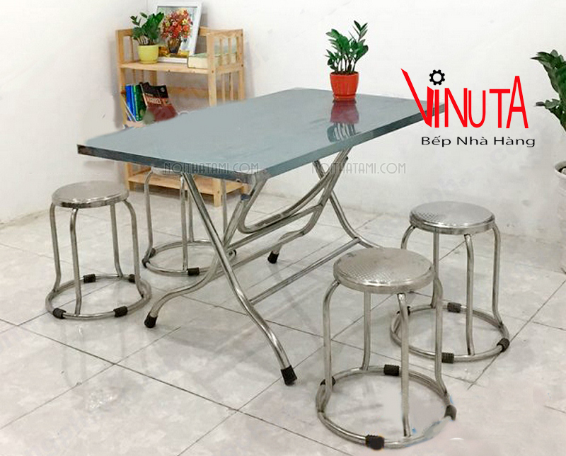 Ghế Đôn Tròn Inox Ngồi Quán ăn, Nhà Hàng, Đám Cưới