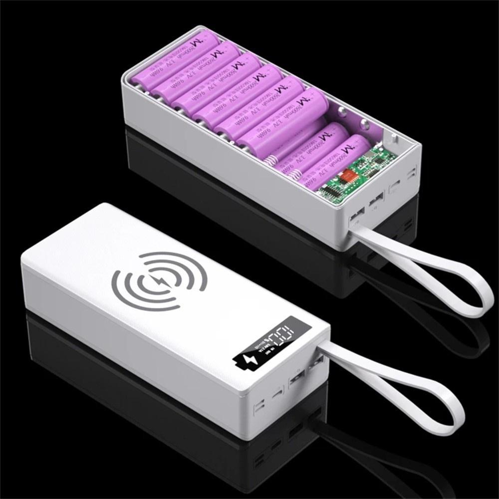 Vỏ Sạc Dự Phòng Không Dây Usb Kép 16x18650 Siêu Bền Cho Điện Thoại Di Động DIY