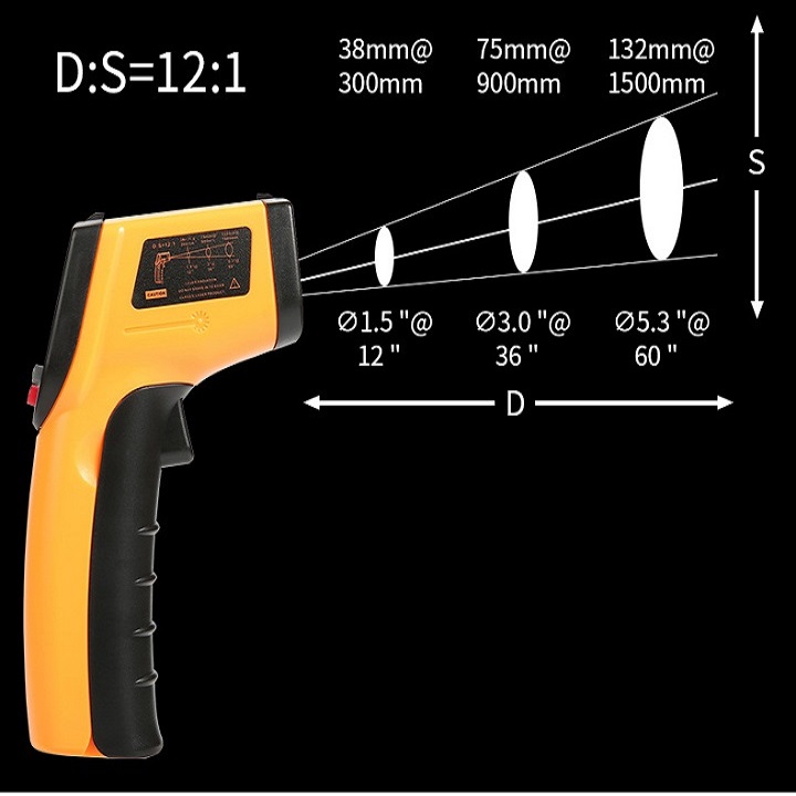 Máy đo nhiệt độ trong công nghiệp cao cấp ( -50 đến 380 độ C )