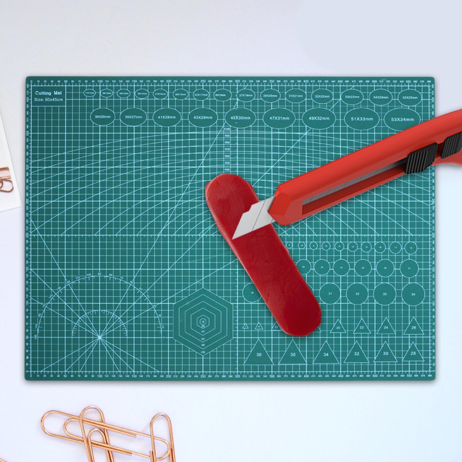 2-3pack A1/A2/A3/A4 Cutting Mat Rotary Cutter Knife Printed Grid Craft green