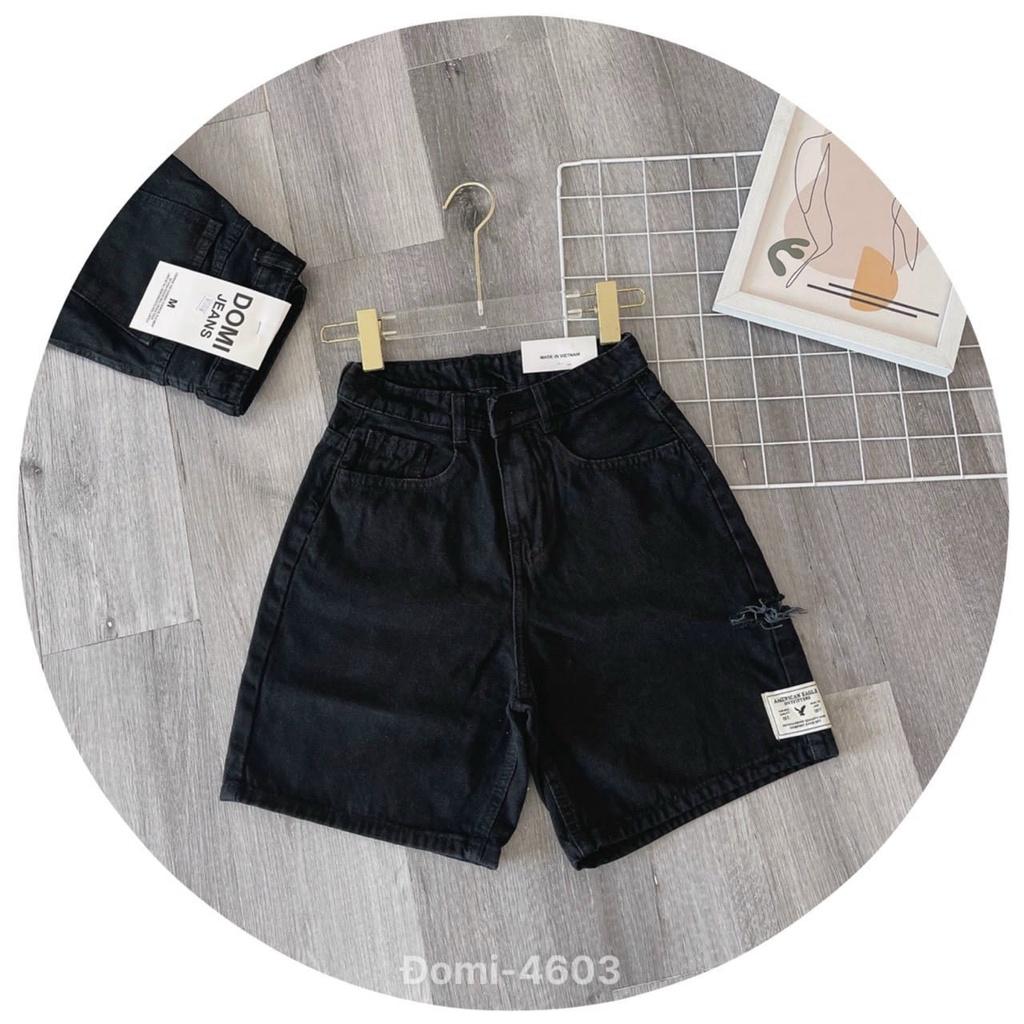 Quần Short Jean Nữ ngố ống rộng lưng cao ulzzang