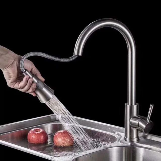 Vòi ngỗng Nóng lạnh cao cấp Inox 304