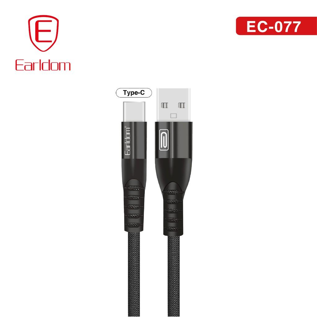 Cáp sạc nhanh 3A dây dù hai màu EARLDOM EC-077 - Hàng chính hãng