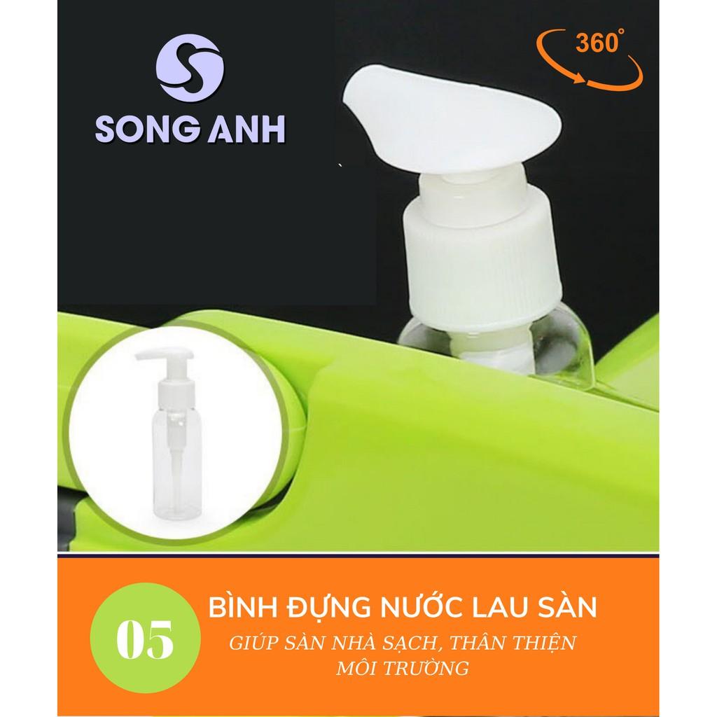 Bộ Chổi Lau Nhà Cao Cấp Song Anh, Cây Lau Nhà Có Bánh Xe