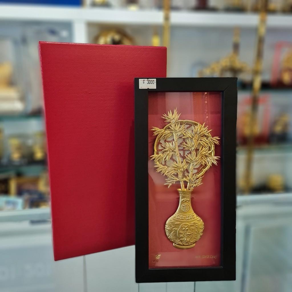 Tranh bình cây trúc 13x26 cm