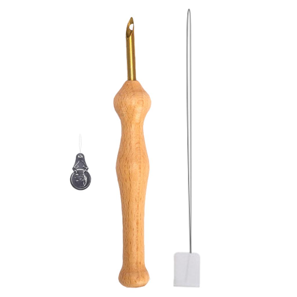 Tay Cầm Bằng Gỗ Thêu Bút May Thêu Đục Lỗ Kim Dệt Dụng Cụ