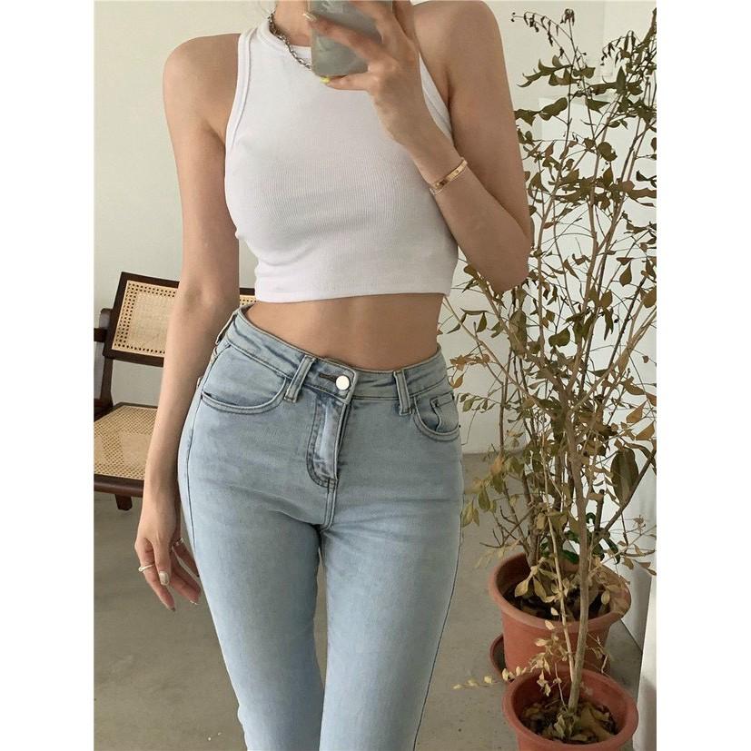 Áo 3 lỗ nữ croptop body kiểu ngược chất thun gân mềm mát