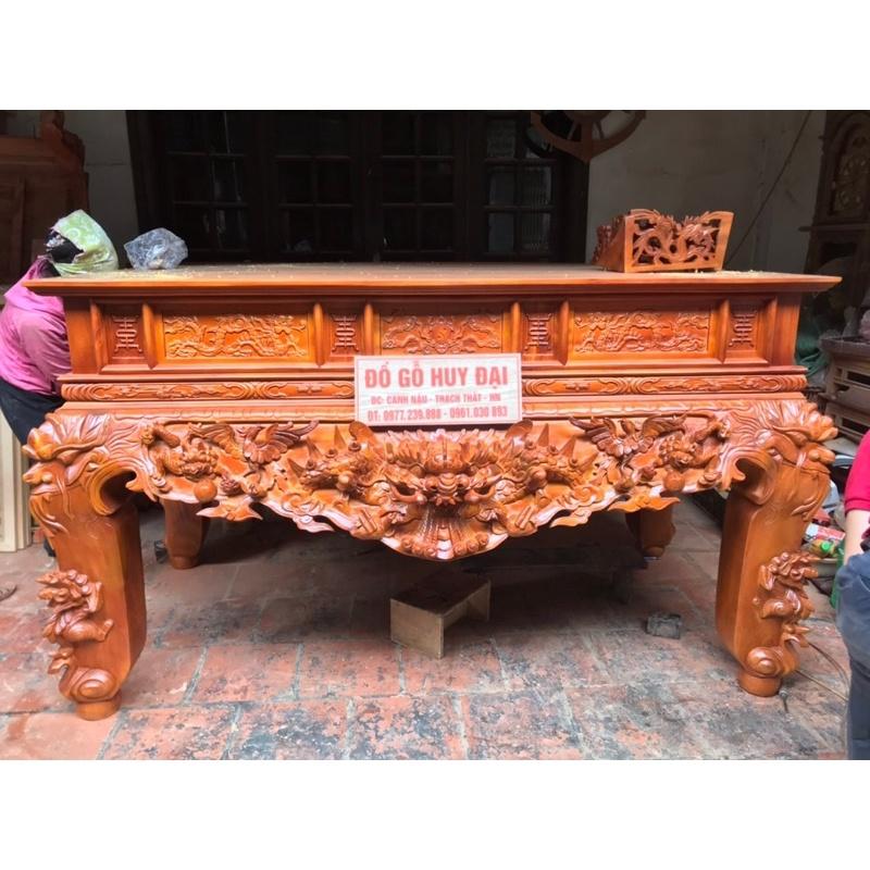 Sập thờ gỗ mít, gụ gỗ sồi chân 24cm