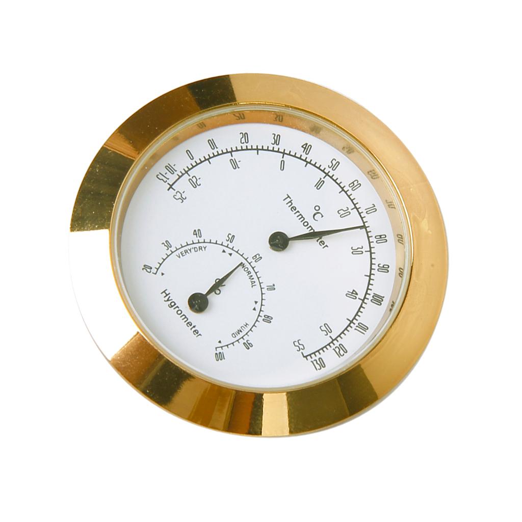 Guitar Thermometer Hygrometer, Golden