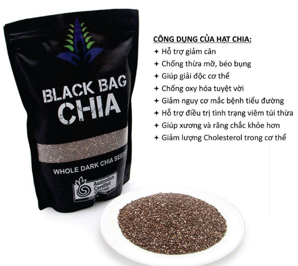 Hạt chia đen BLACK BAG CHIA 500g