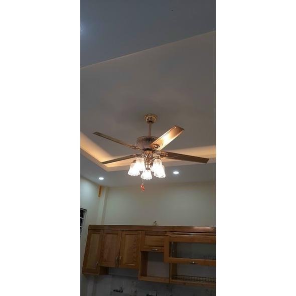 Quạt trần Đèn chùm kiểu dáng Châu Âu, 5 đèn LED - KNQ71