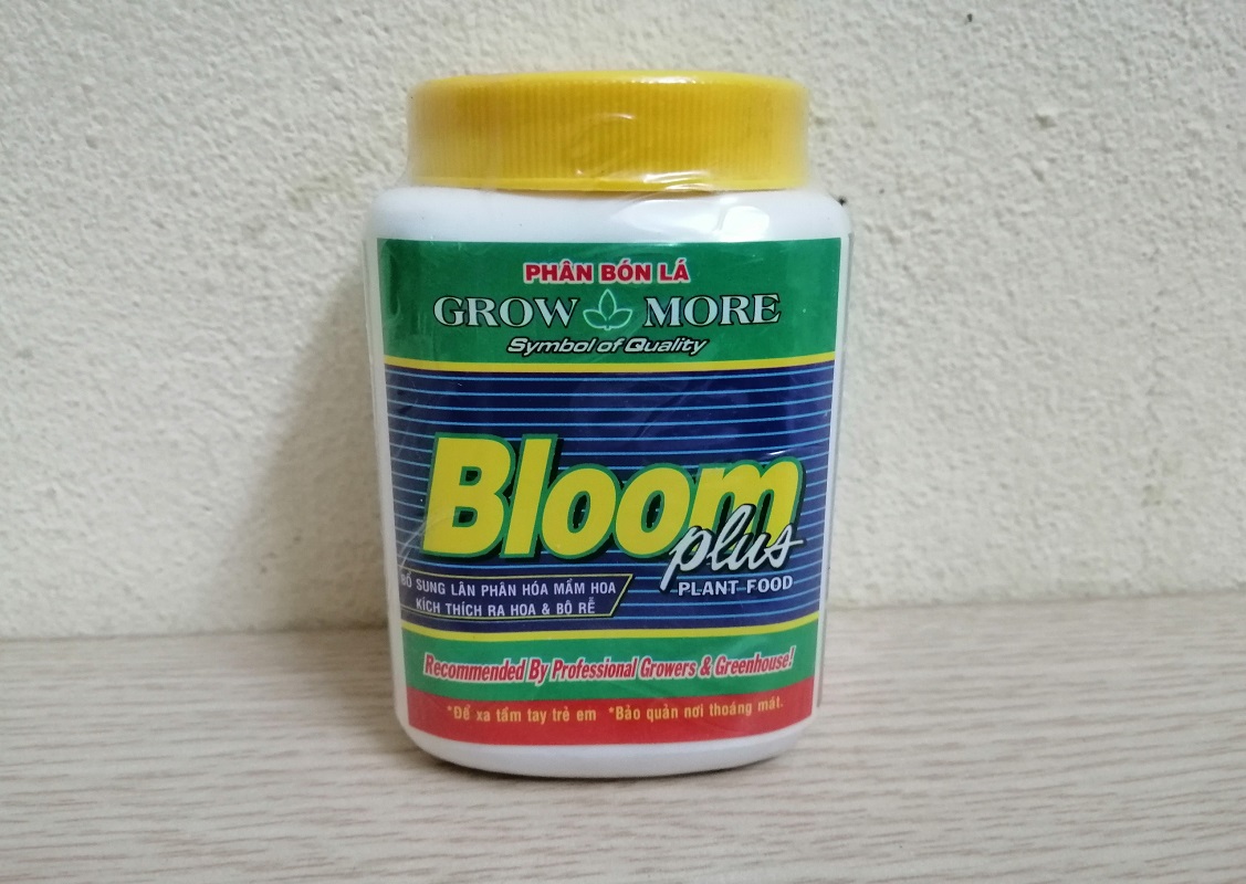 Phân bón lá GROWMORE BLOOM PLUS - BỔ SUNG LÂN PHÂN HÓA MẦM HOA, KÍCH THÍCH RA HOA VÀ BỘ RỄ, LỌ 100G