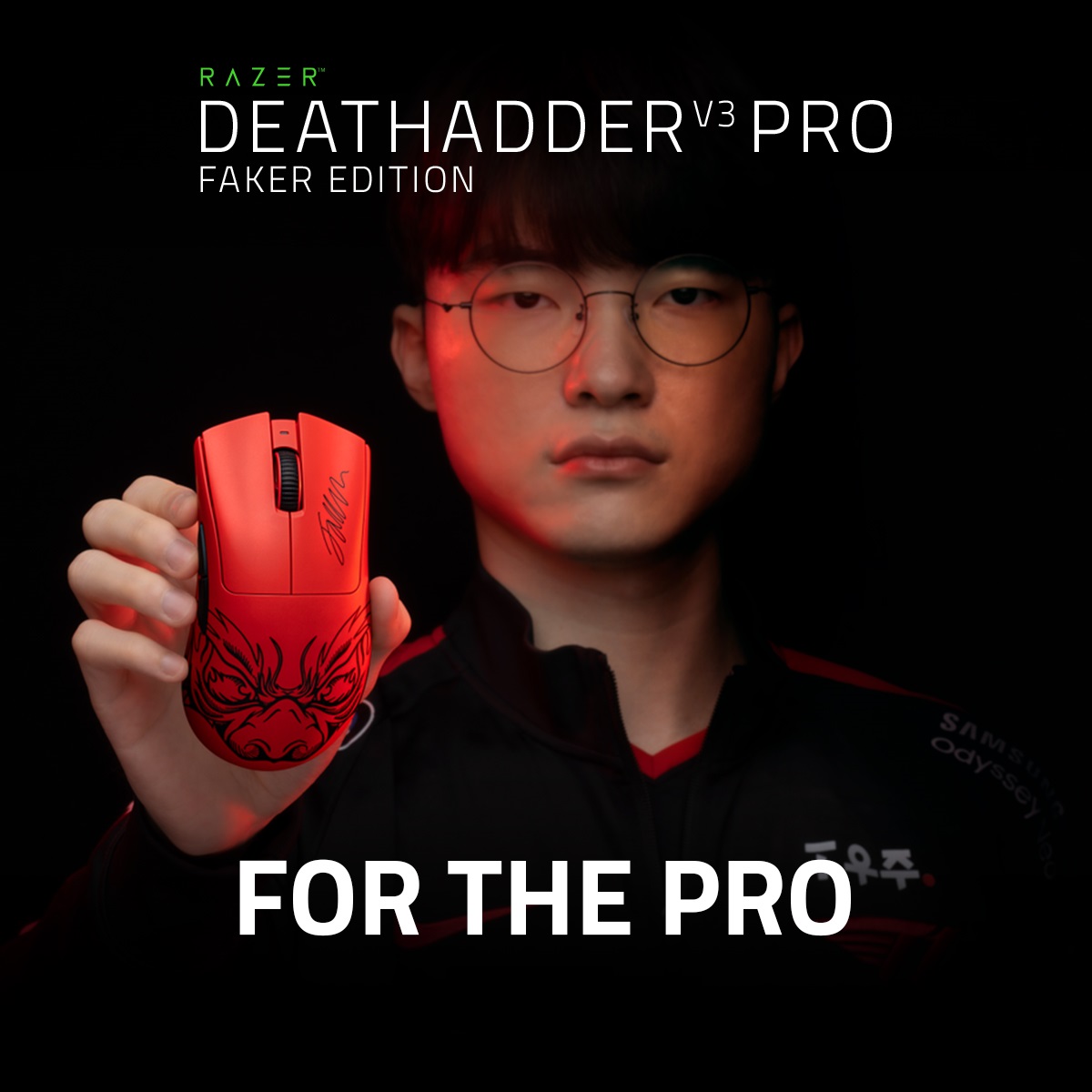 Chuột không dây Razer DeathAdder V3 Pro-Faker Edition_Bảo hành 24 tháng