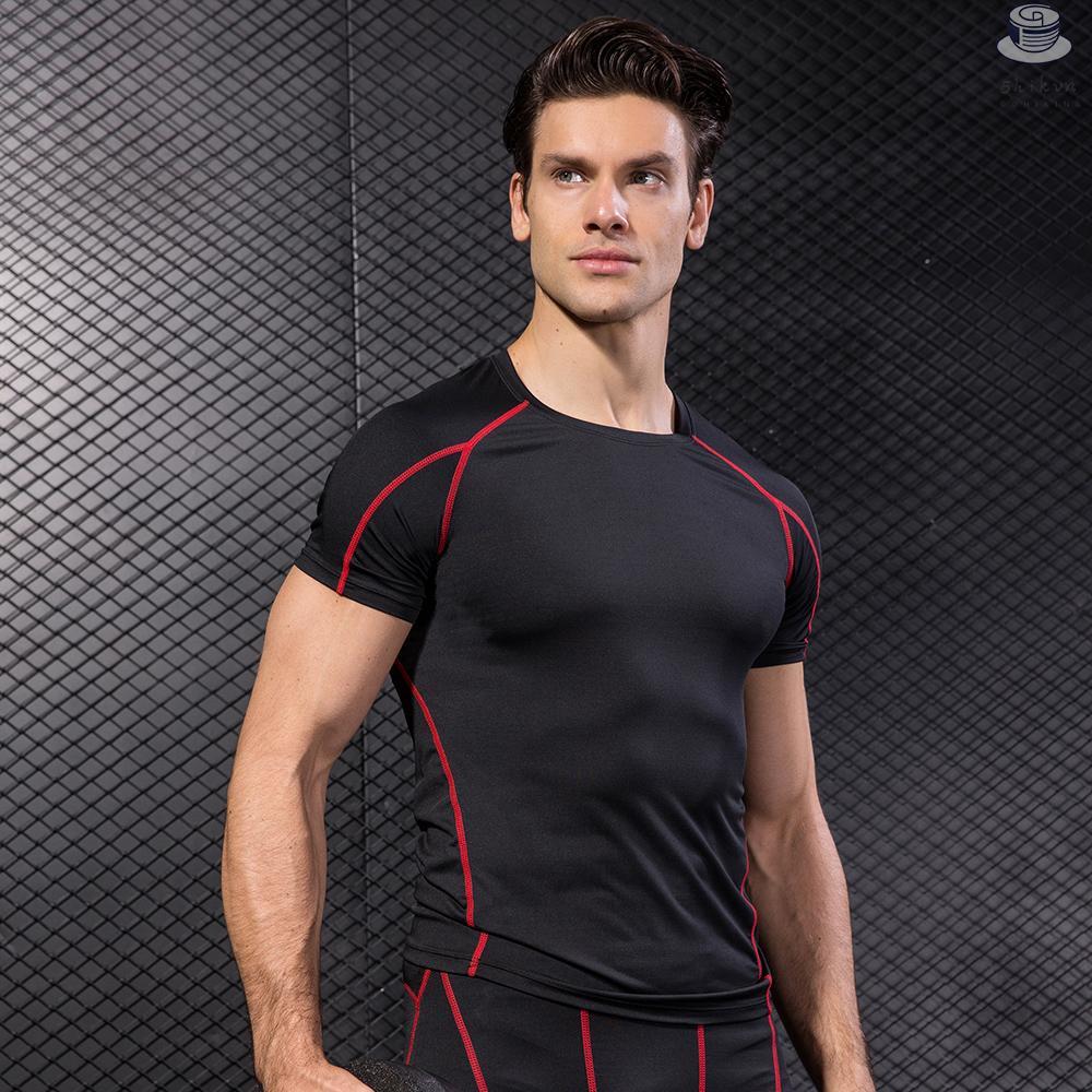 Set 3 áo thun thể thao ngắn tay thấm hút mồ hôi nhanh dành cho nam