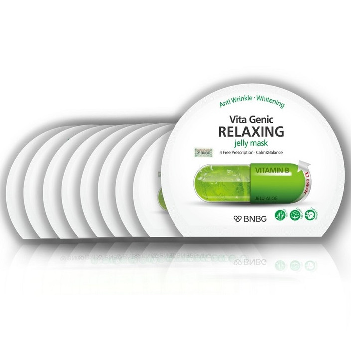 Combo 10 Mặt nạ dưỡng da giúp thư giãn và phục hồi làn da mệt mỏi BNBG Vita Genic Relaxing Jelly Mask (Vitamin B) 30ml x10